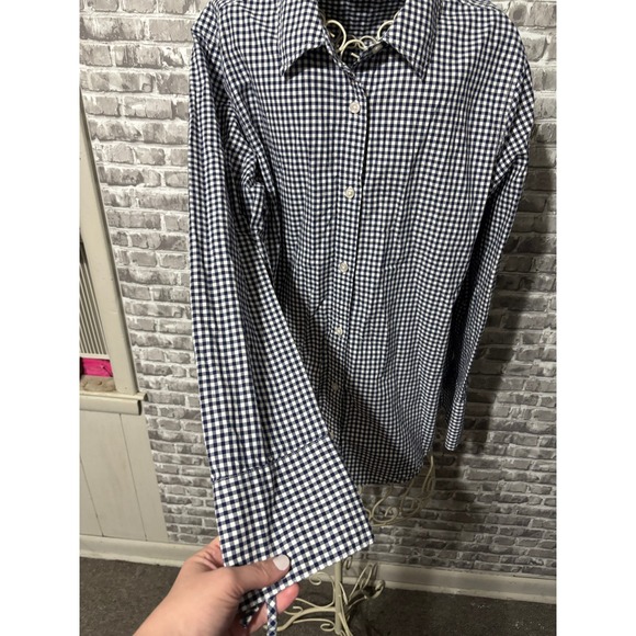 Land's End Gingham Plaid Button‎ Down - Picture 2 of 3